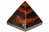 Polished Tiger Iron Stromatolite Pyramid - Billion Years #379599-1
